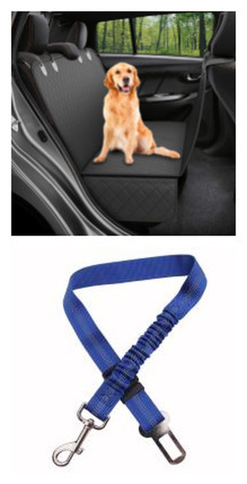 Dog Car Seat Cover View Mesh Pet Carrier Hammock Safety Protector Car Rear Back Seat Mat with Zipper and Pocket for Travel