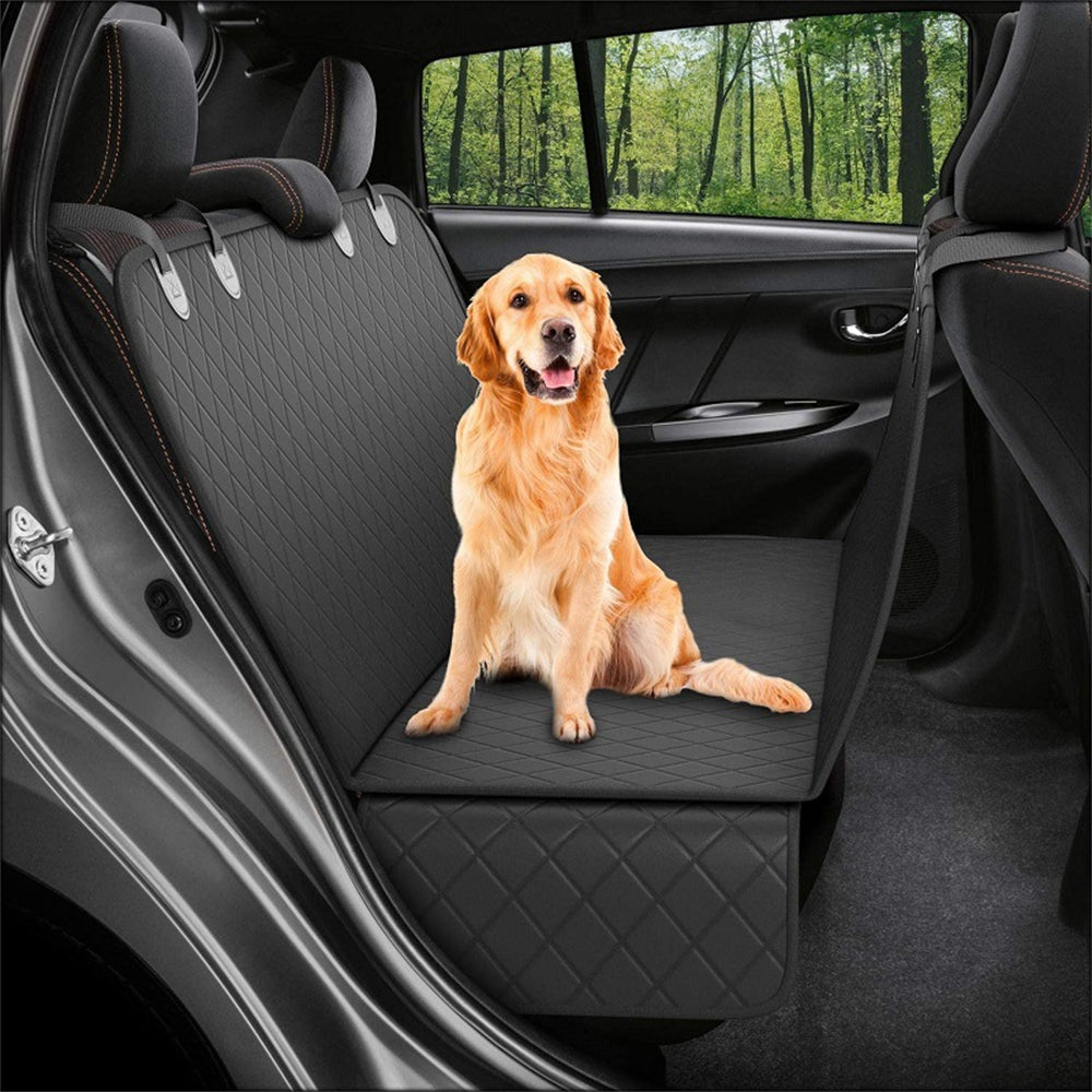 Dog Car Seat Cover View Mesh Pet Carrier Hammock Safety Protector Car Rear Back Seat Mat with Zipper and Pocket for Travel
